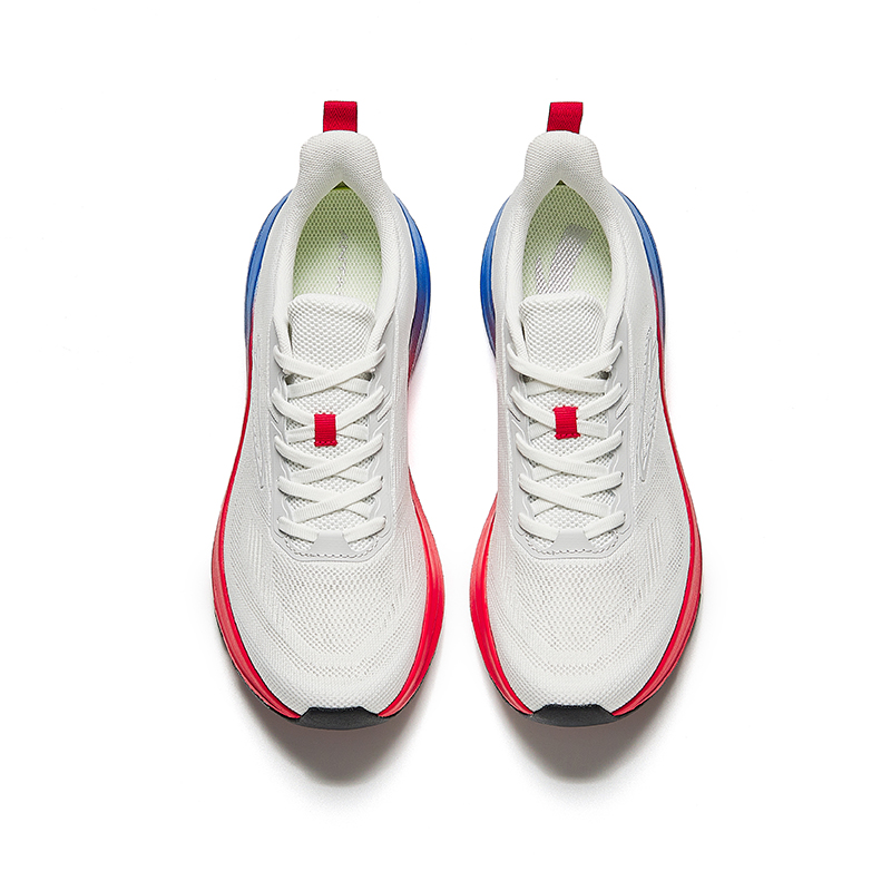 Anta Running Collection Амортизирующие нескользящие низкие повседневные беговые кроссовки мужские белый, папирусный белый/песчано-серый — фото 3