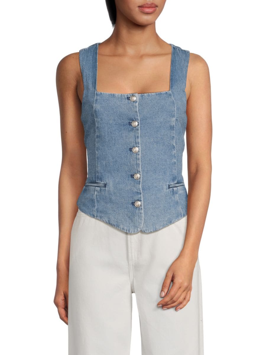 

Джинсовый топ Seraphina rag & bone, цвет Bright Blue