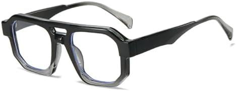 

Квадратные солнцезащитные очки для женщин с градиентным переходом цвета, модная оправа, ретро-очки для мужчин, защита от УФ-излучения UV400, черные, серые, прозрачные, E MTZJH, One Color