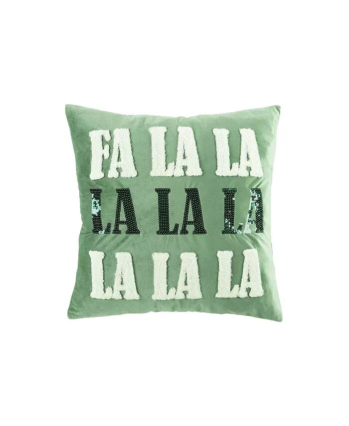 

Декоративная подушка Fa La La La, 20 x 20 дюймов Lush Décor, зеленый