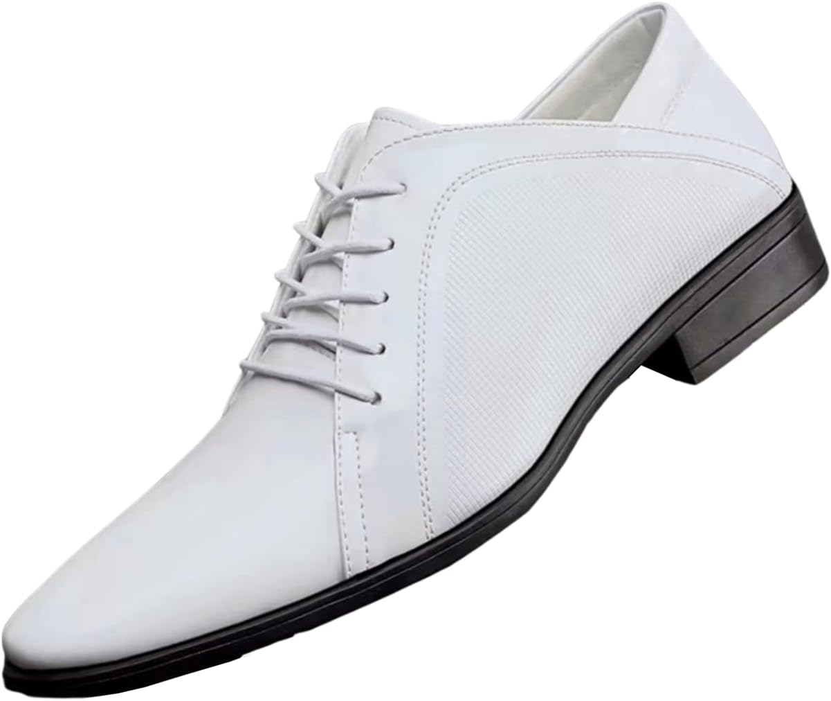 

Мужские лаковые оксфорды Santimon с шнуровкой, блестящие туфли для смокинга для свадьбы и выпускного, белый