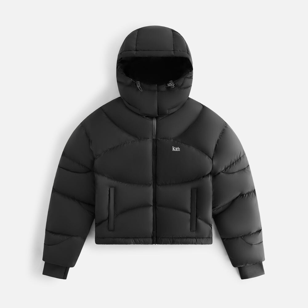 

Пуховик Kith Women Corey Hooded Nylon Puffer, черный