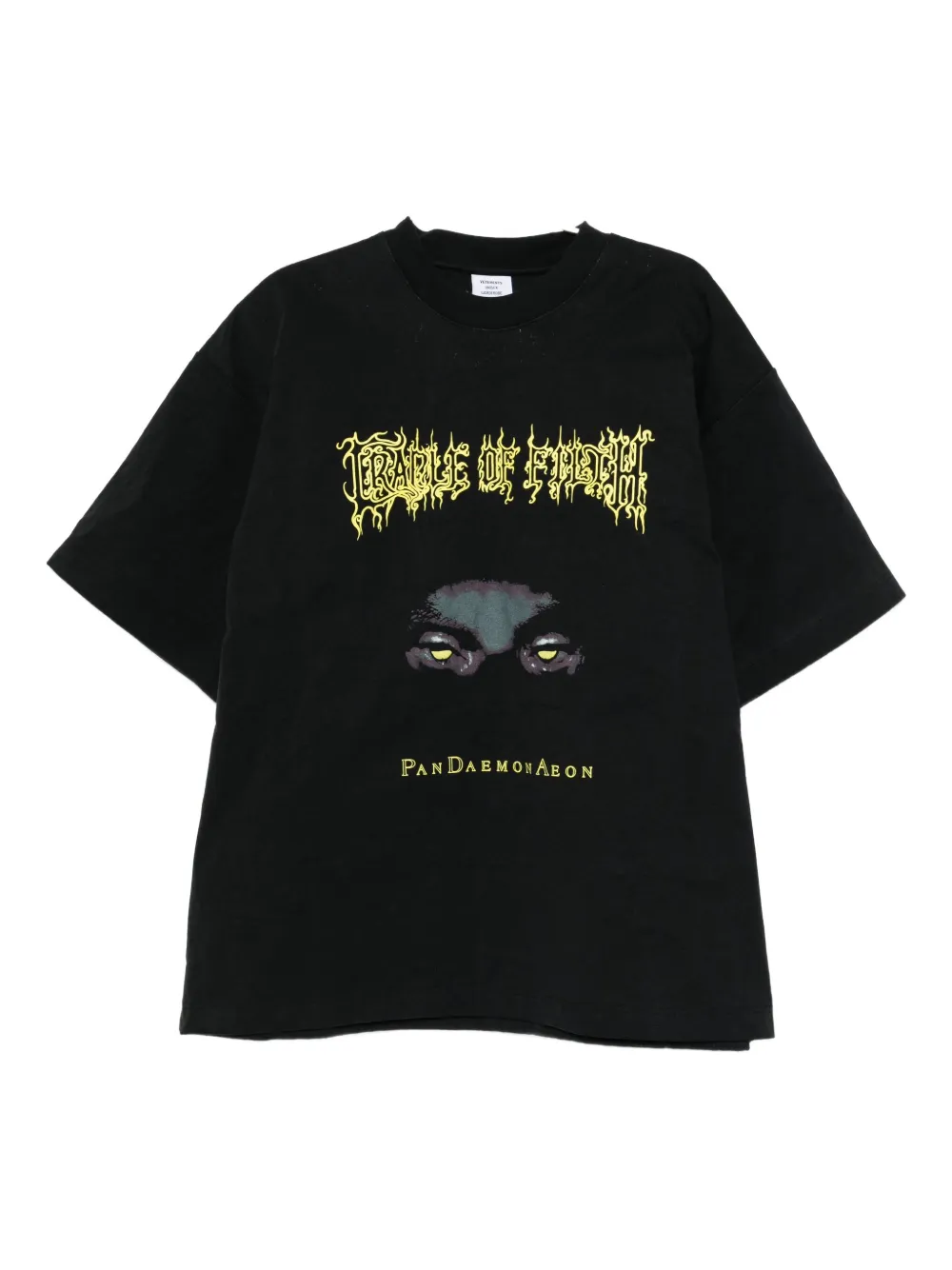 

Стеганая футболка с короткими рукавами VETEMENTS, черный