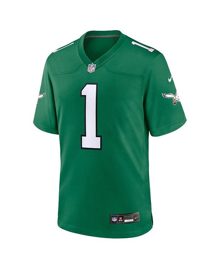 Футболка Big Boys Jalen Hurts Kelly Green Philadelphia Eagles Alternate Player Game Jersey Nike, зеленый — фото 2