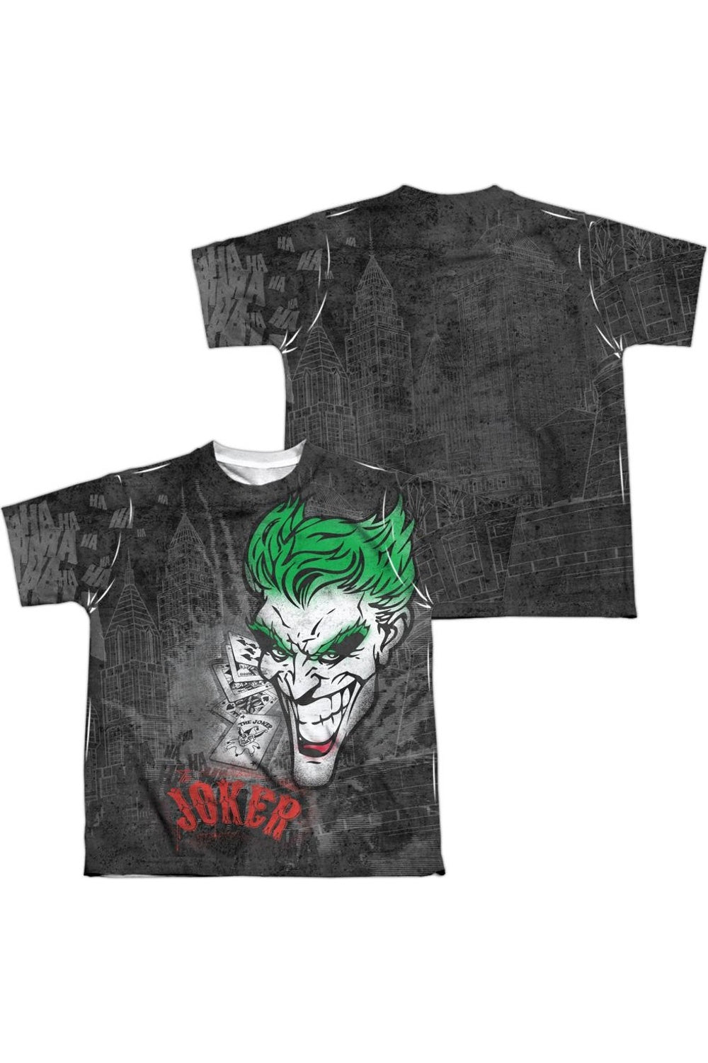 

Футболка с коротким рукавом для подростков Batman Joker Sprays The City Gildan, белый