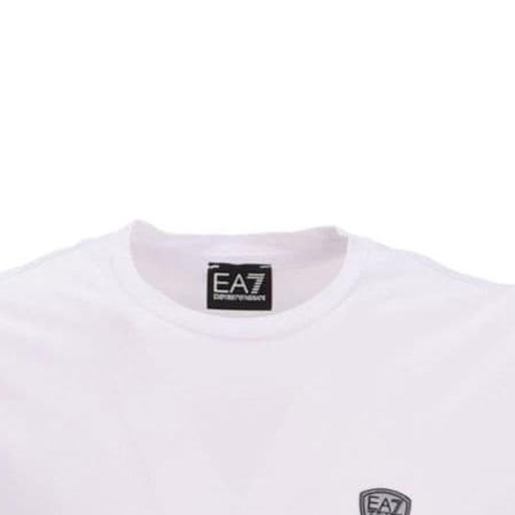 Футболка Ea7 Core Shield Crewneck EMPORIO ARMANI, белая — фото 4