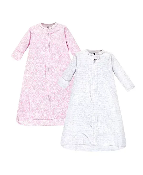 

Спальный мешок Hudson Cotton с длинными рукавами для новорожденных девочек Hudson Baby, script