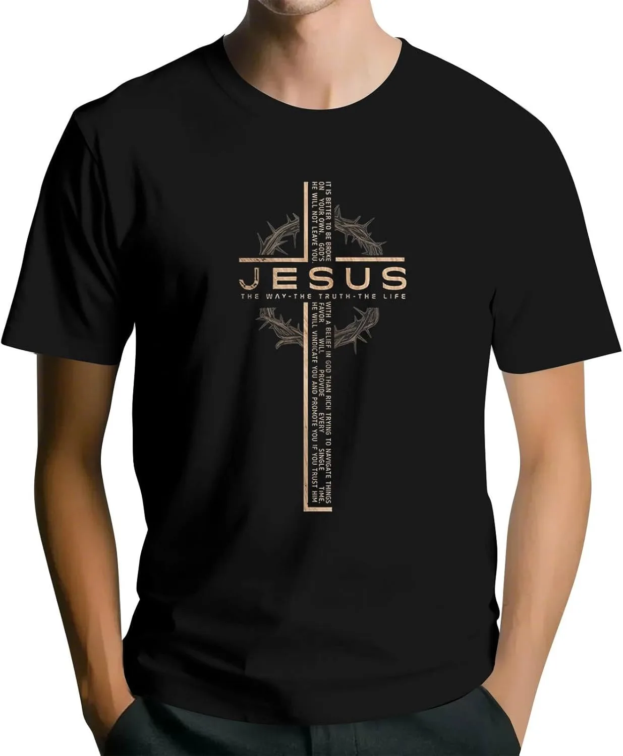 

Футболка с принтом Jesus Cross FQZWONG