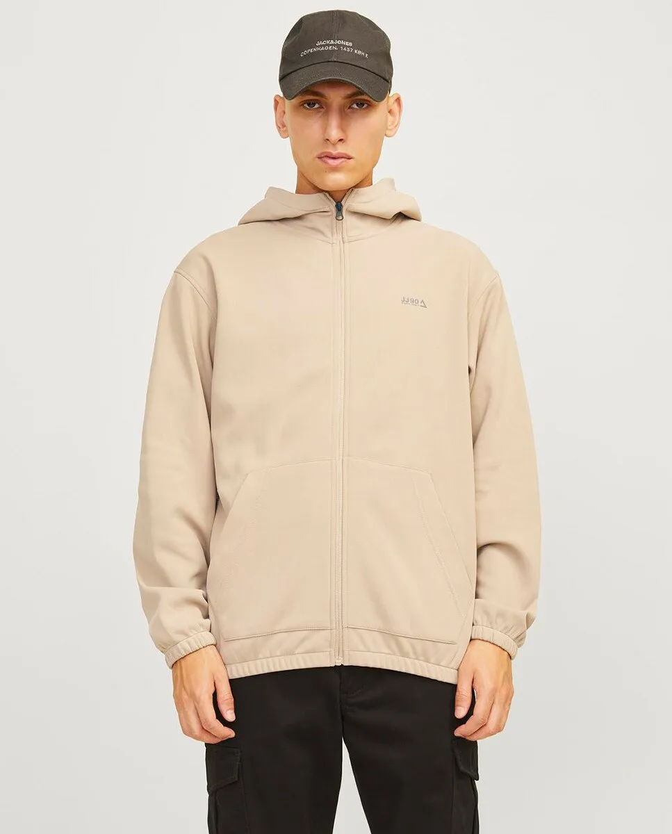 

Легкая мужская куртка с капюшоном и застежкой-молнией Jack & Jones, бежевый