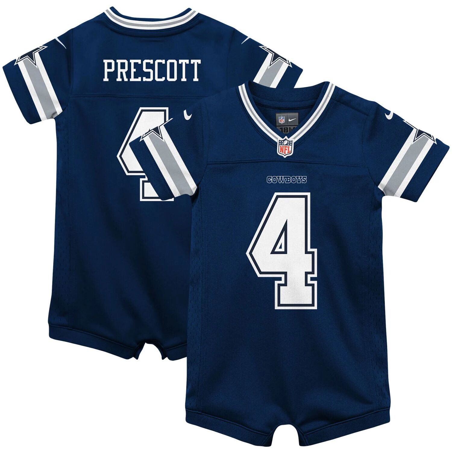 Комбинезон из джерси Nike Dak Prescott Dallas Cowboys Game Nike, синий — фото 4