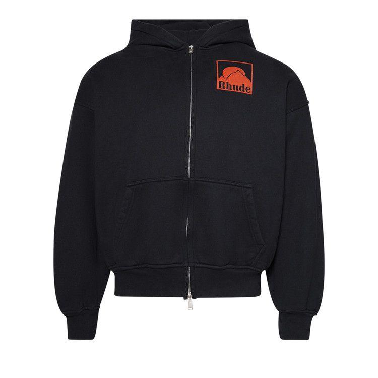 

Худи Rhude Moonlight Badge Full-Zip Hoodie, Vintage Black