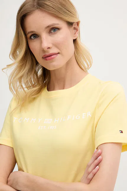 Футболка с коротким рукавом с принтом Tommy Hilfiger, желтый — фото 4