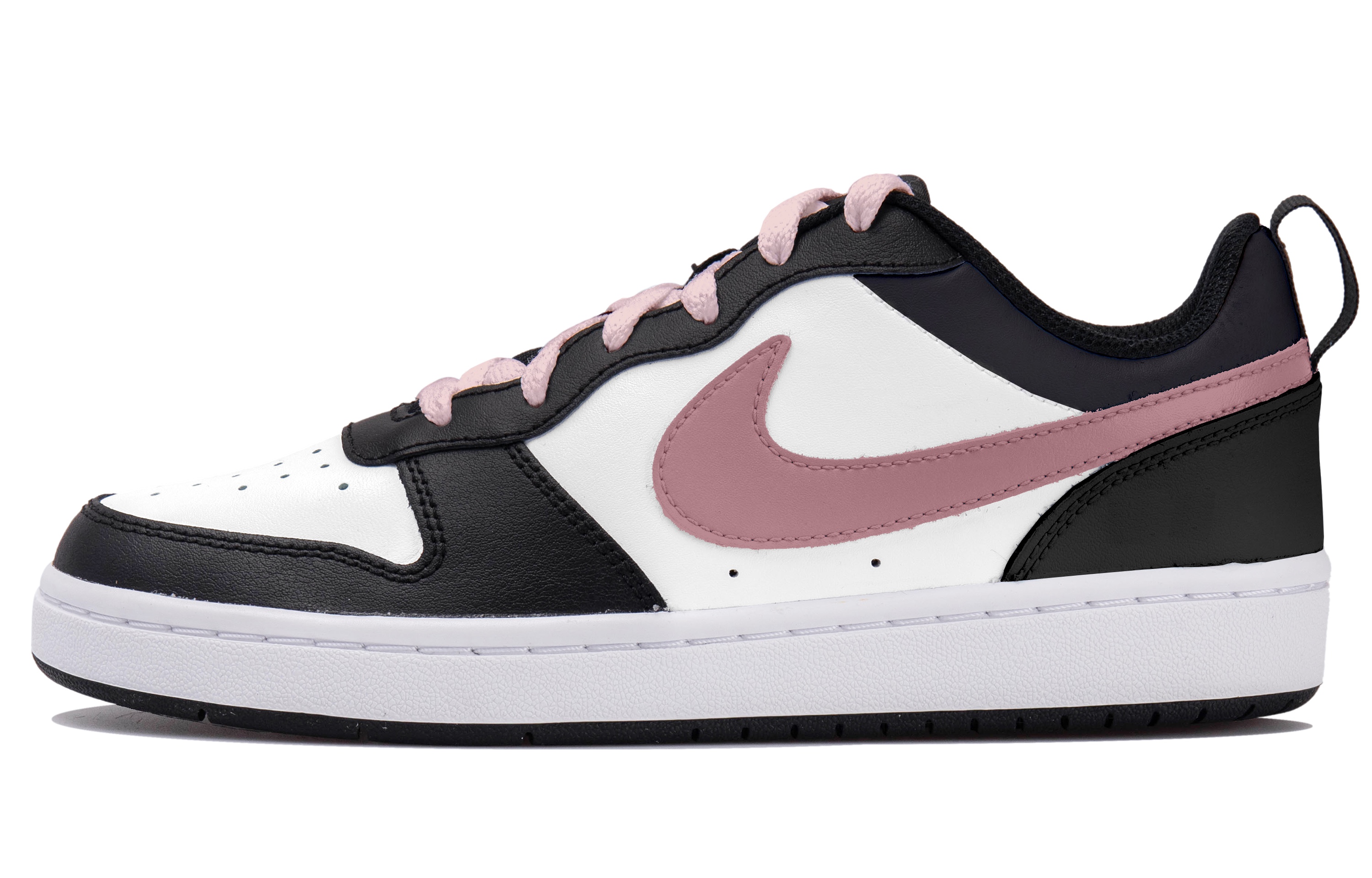 

Кроссовки Nike Court Borough Skateboarding Shoes Women's Low-top White/black/pink, розовый