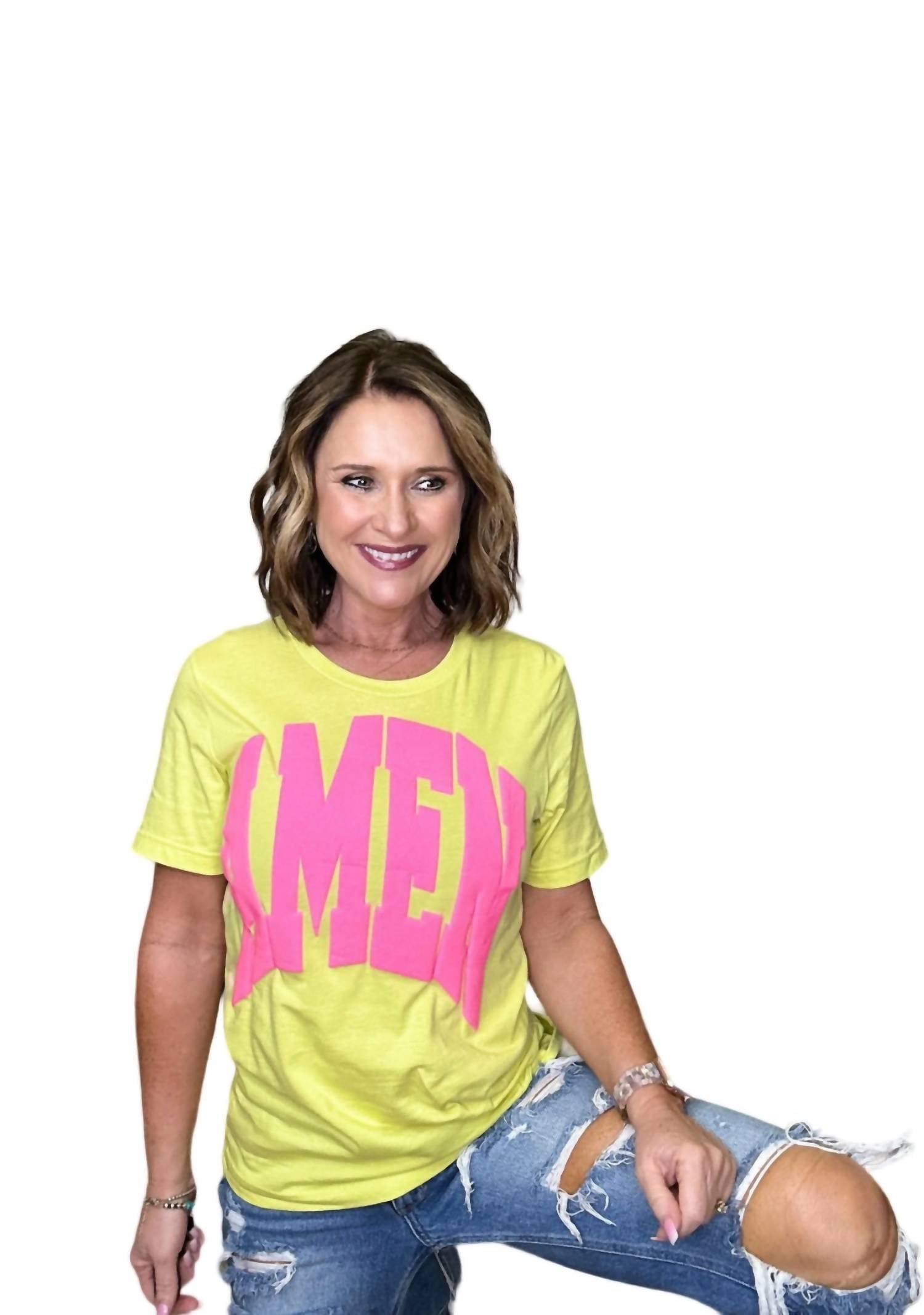 

Футболка Amen Puff цвета лайм-зеленый Branded Cotton