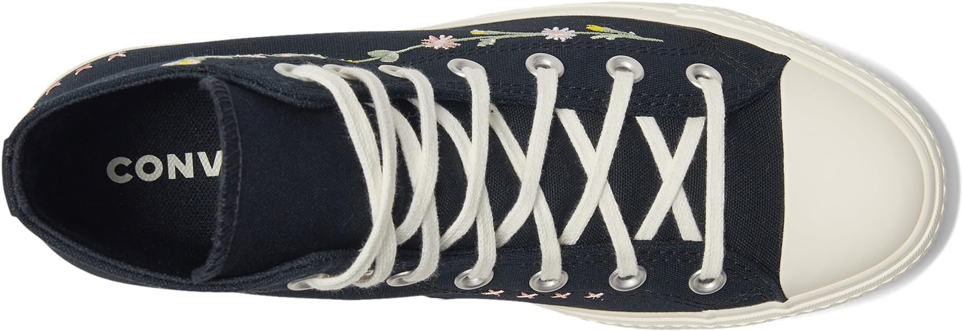 Кроссовки Converse Chuck Taylor All Star High-Top Platform Sneaker, Black/Egret/Flamingo Fade — фото 2