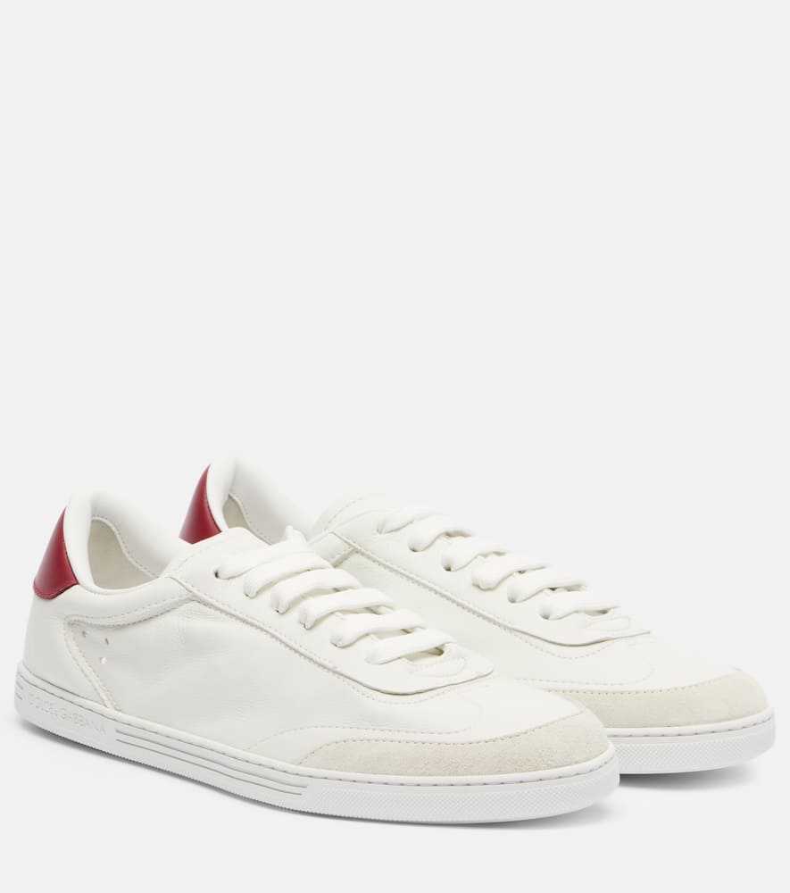 Сан-Тропе лёгкие кожаные кроссовки Dolce&Gabbana, white/Red