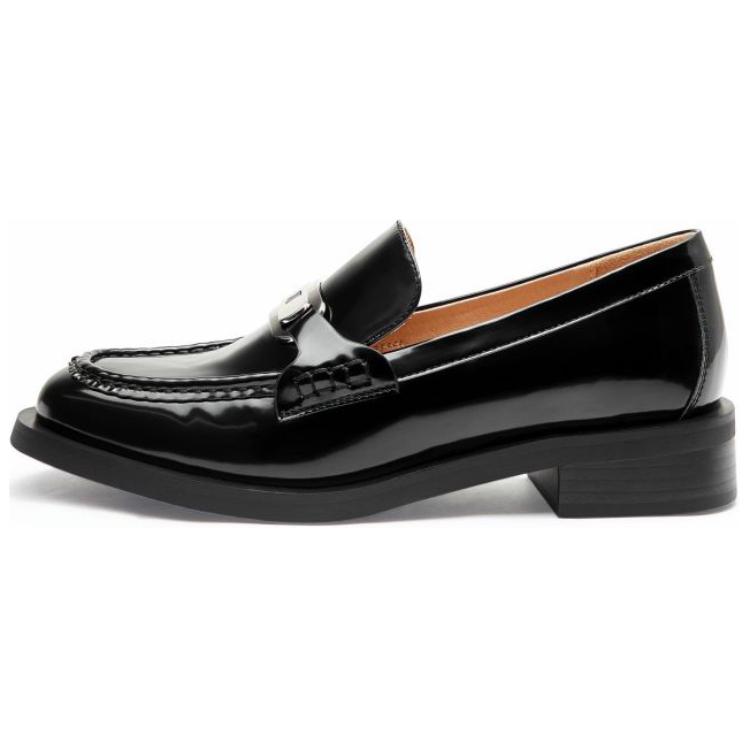 Женские лоферы черные TOOMANYSHOES