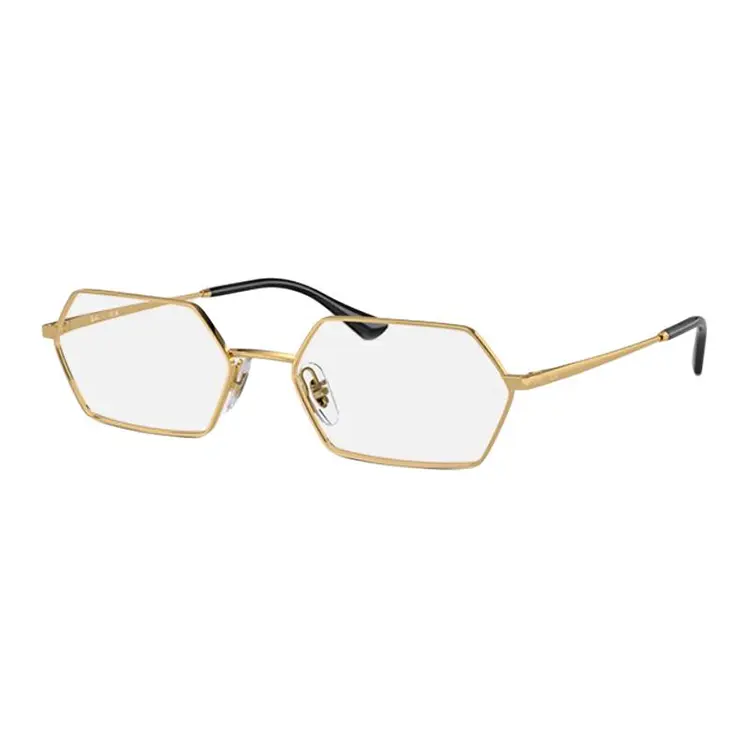 

RayBan Металлическая оправа для очков неправильной формы унисекс золотая, Gold