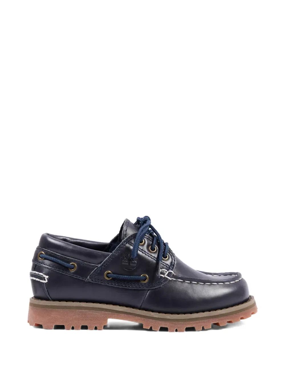 Оригинальные детские лодочные туфли на шнуровке Timberland Kids, синий — фото 2