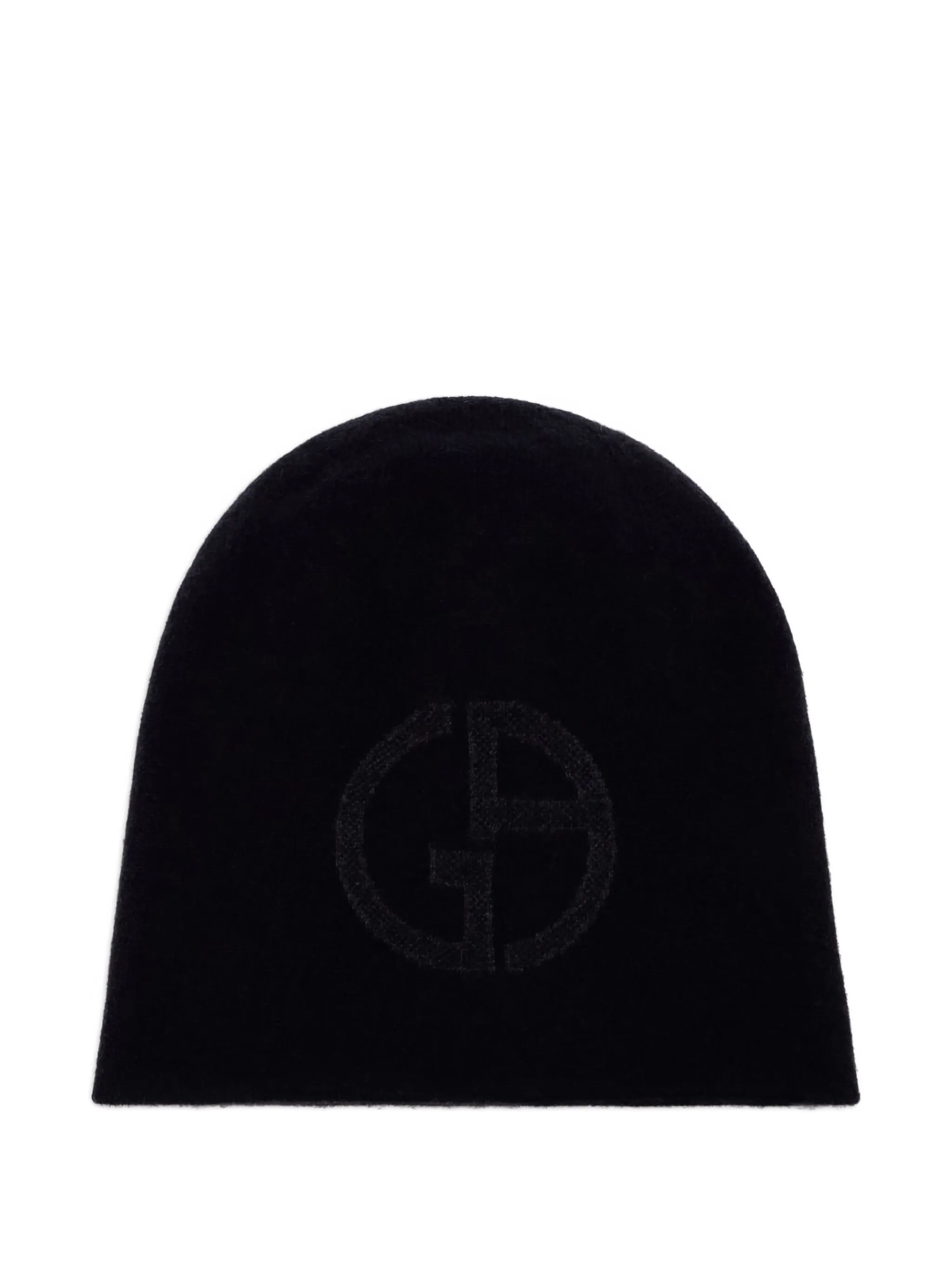 

Кашемировая шапка бини с вышитым логотипом Giorgio Armani, синий