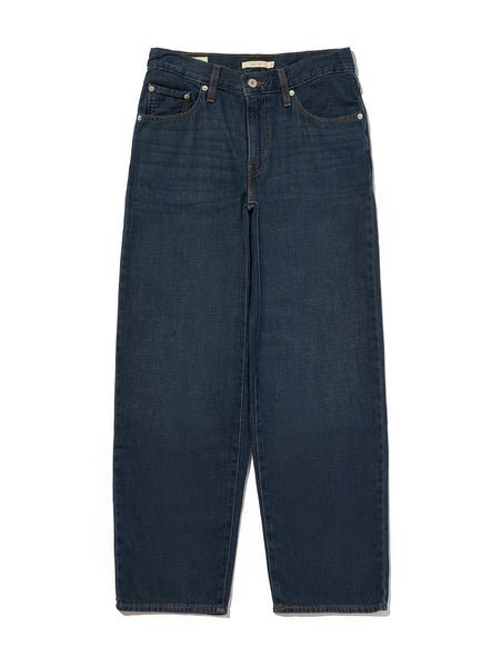 Широкие джинсы в стиле "папа" темно-синего цвета Levi's, Dark Indigo - Flat Finish — фото 4