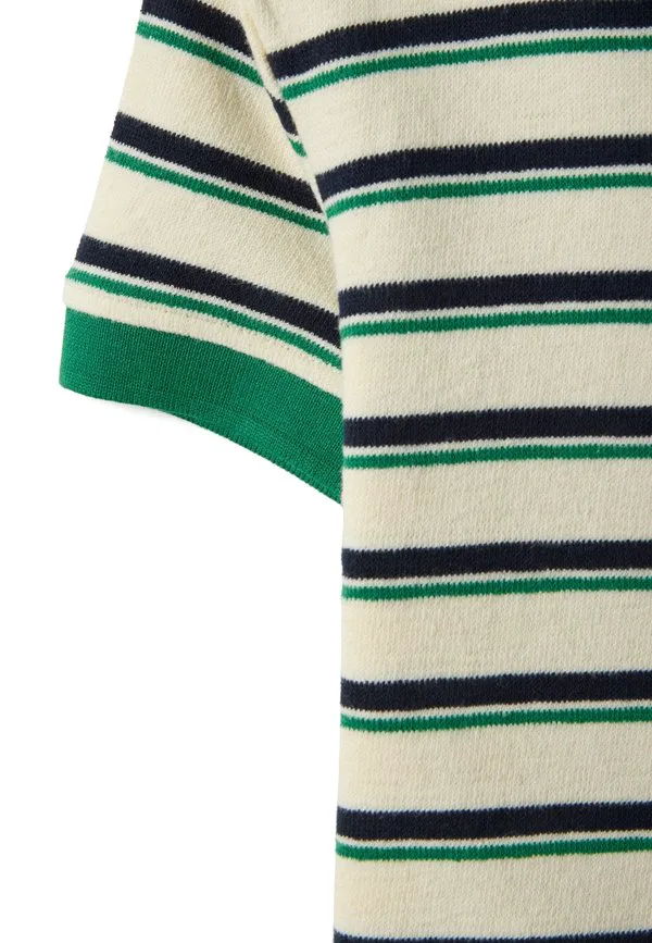Полосатая рубашка-поло стандартного кроя Ovs, Green White — фото 4