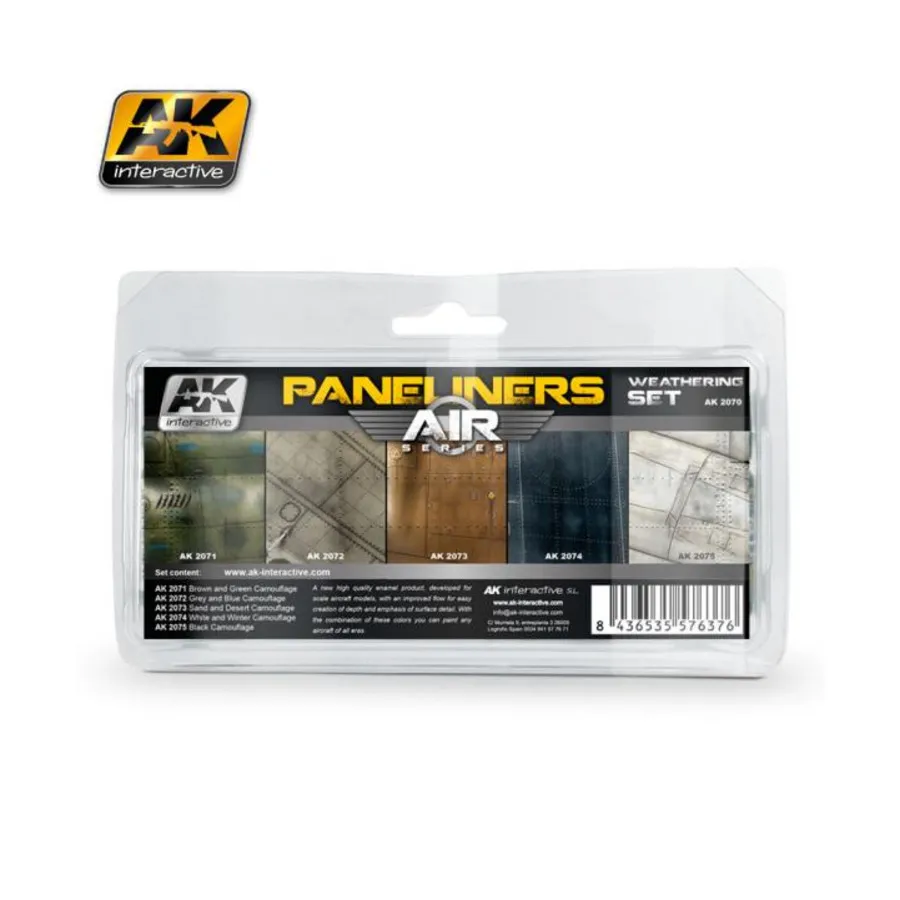 

Набор цветов для панелей Weathering Colors, Combo Paints Set (AK-Interactive)