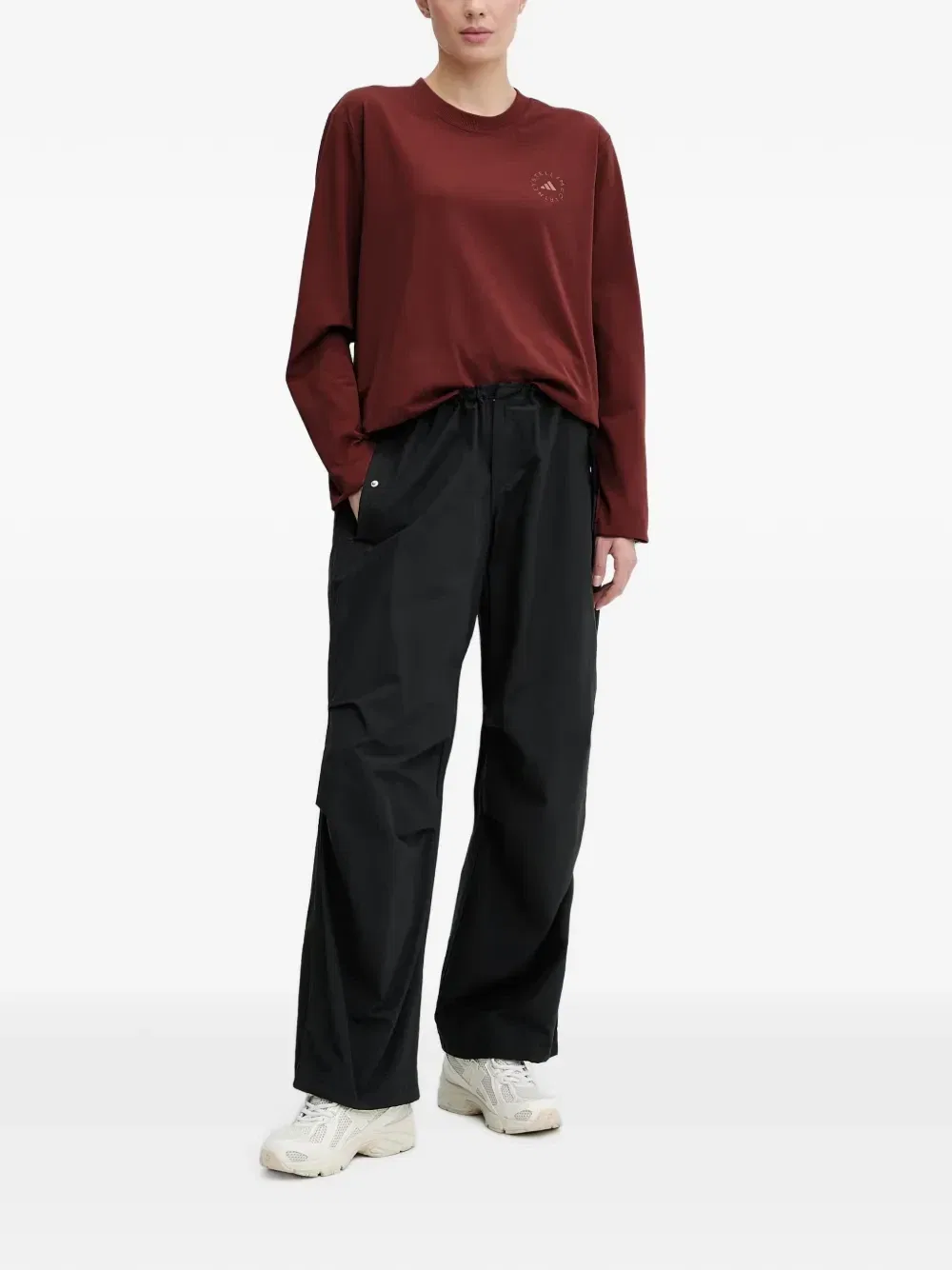 Футболка с длинным рукавом и логотипом Adidas by Stella McCartney, красный — фото 2