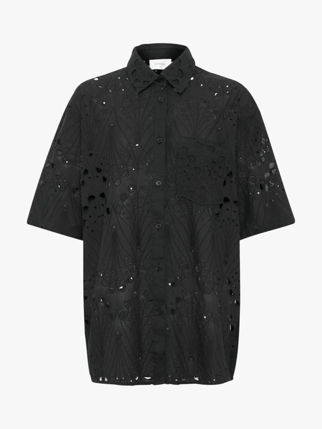 

Бейлор хлопковая рубашка с вышивкой Gestuz, Black