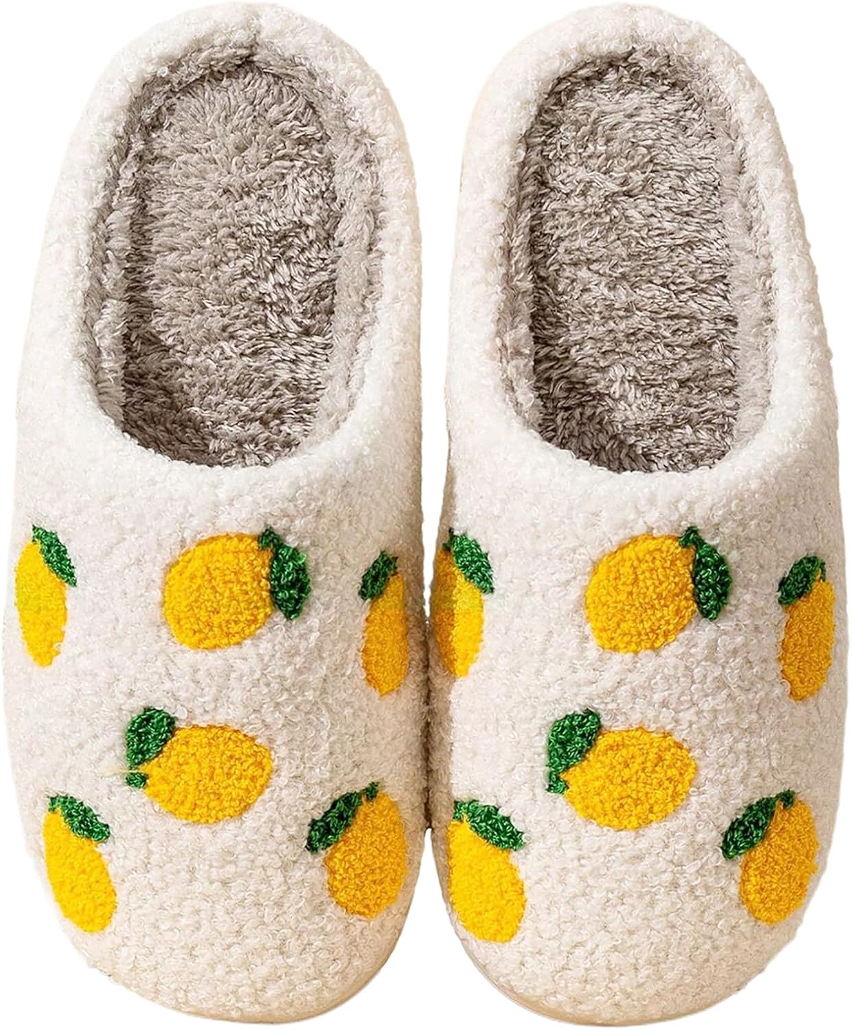 

Женские и мужские милые пушистые тапочки с сердечком с эффектом памяти, мягкие тапочки, уютная обувь для дома и улицы Qqgb, Lemon