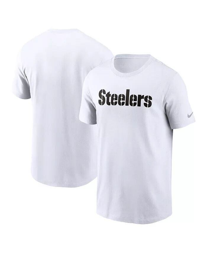 

Мужская белая футболка Pittsburgh Steelers Primetime Wordmark Essential Nike