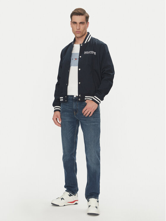 Куртка-Бомбер стандартный крой Americana Varsity MW0MW40647 Tommy Hilfiger, синий — фото 2