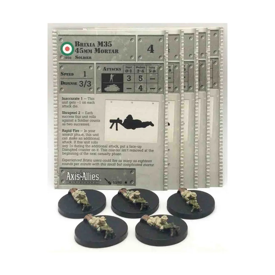 

45-мм миномет Brixia M35 (C) x5, Axis & Allies - Collectible Miniatures Game - Eastern Front 1941-1945 Singles
