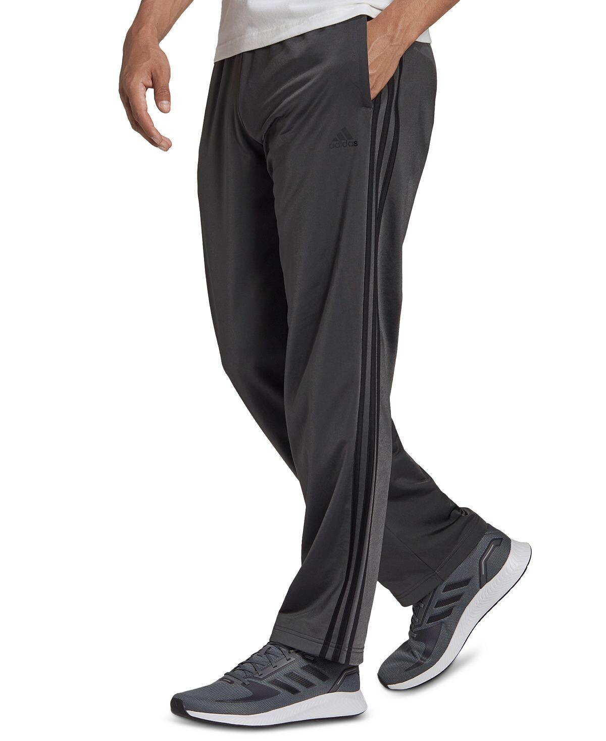 

Мужские спортивные брюки Primegreen Essentials с открытым подолом и 3 полосками для разминки adidas