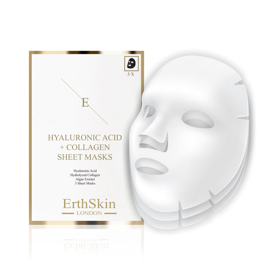

ErthSkin London, Маска с гиалуроновой кислотой и коллагеном - 3 листа