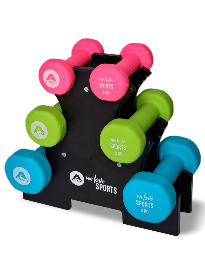 

Apollo Набор гантелей, короткие штанги "Фитнес-гантели 1-3 кг" в разноцветном исполнении