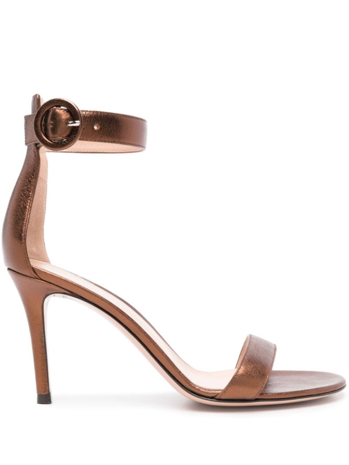 

Gianvito Rossi босоножки Portofino 85 с эффектом металлик, коричневый