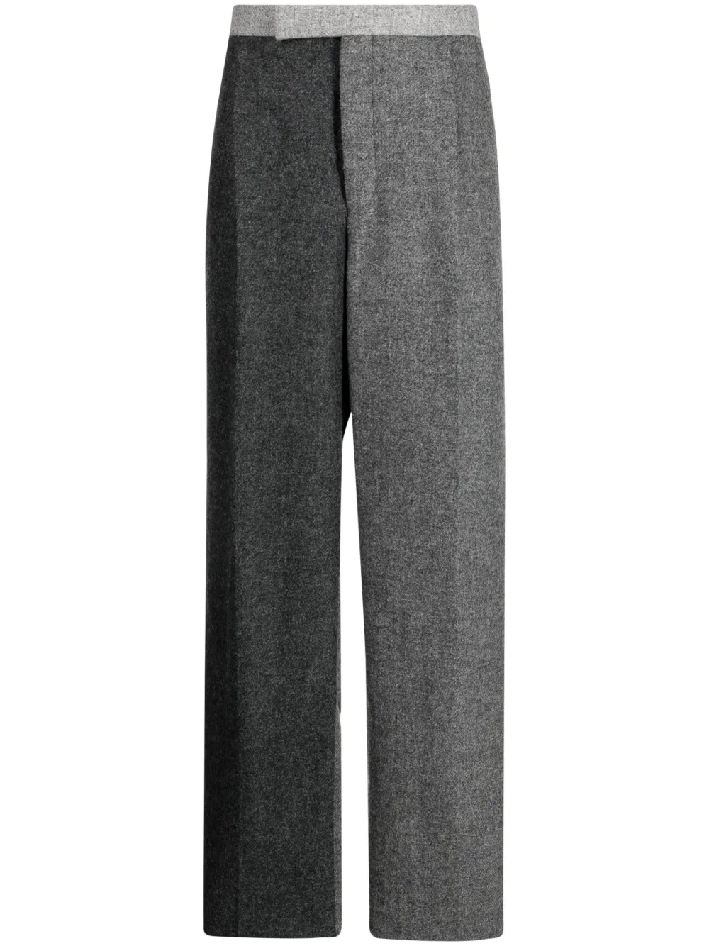 

Шерстяные брюки широкого кроя THOM BROWNE, серый