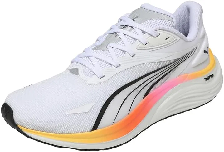 Мужские кроссовки Puma Electrify Nitro 4 для бега по улицам, Puma White Poison Pink Sun Stream