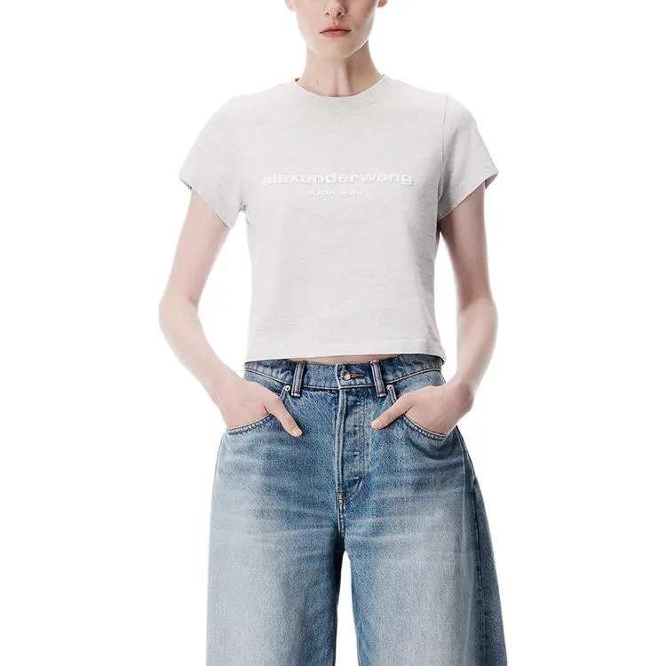 Alexander Wang Футболка Women's Light Heather Gray Crew Neck