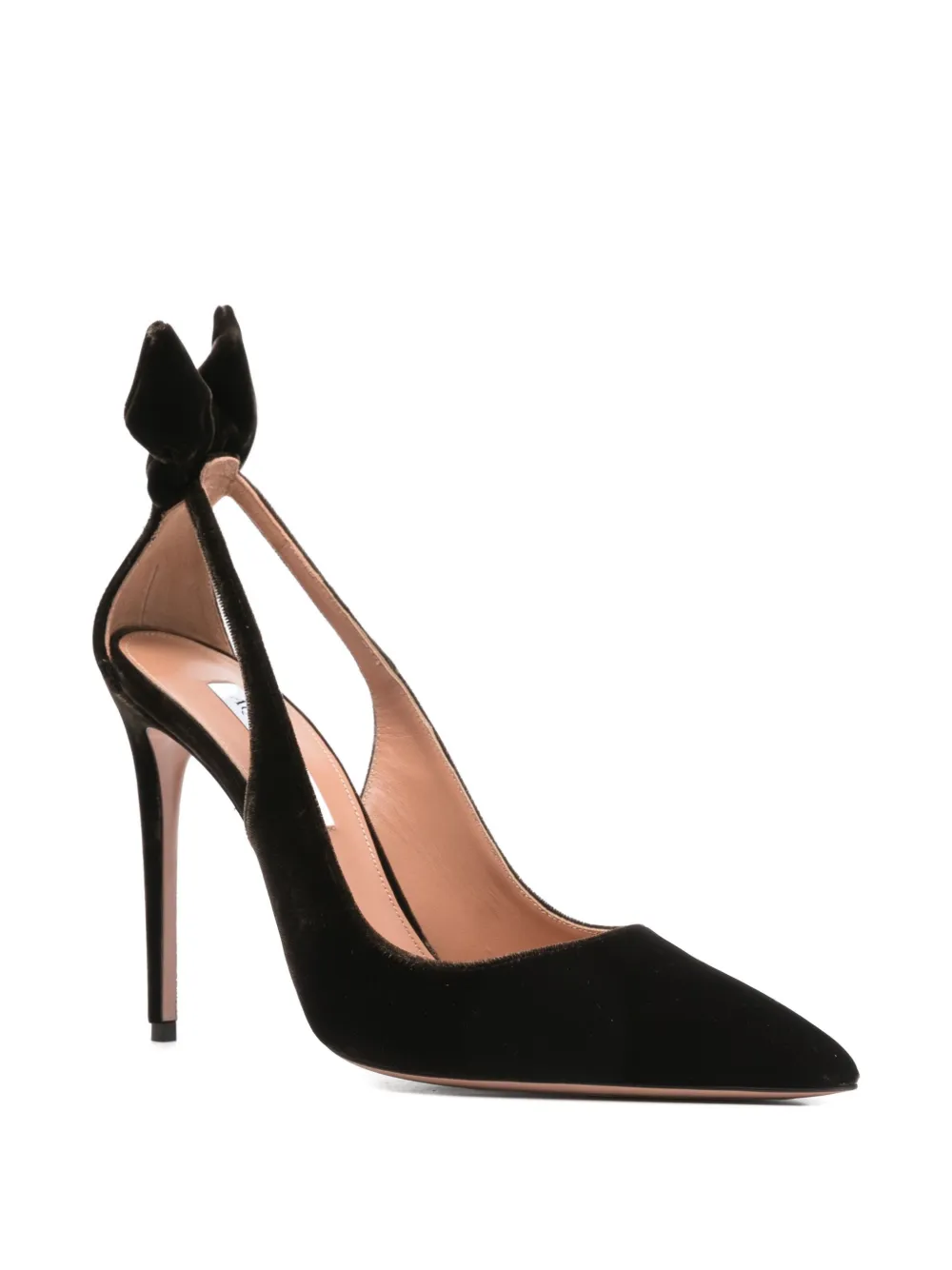 Туфли-лодочки Bow Tie 120 мм Aquazzura, коричневый — фото 2