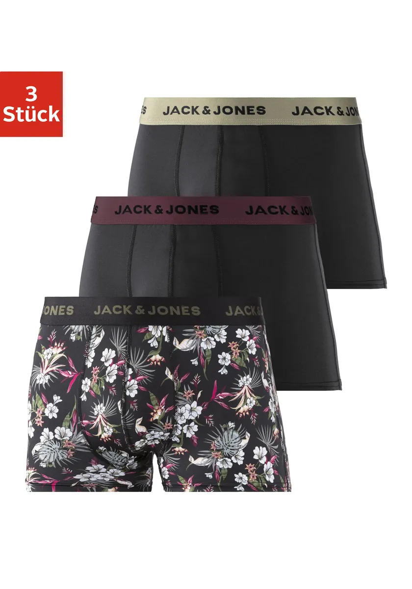 

Функциональные боксеры Jack & Jones (3 шт.) из микрофибры, голубой