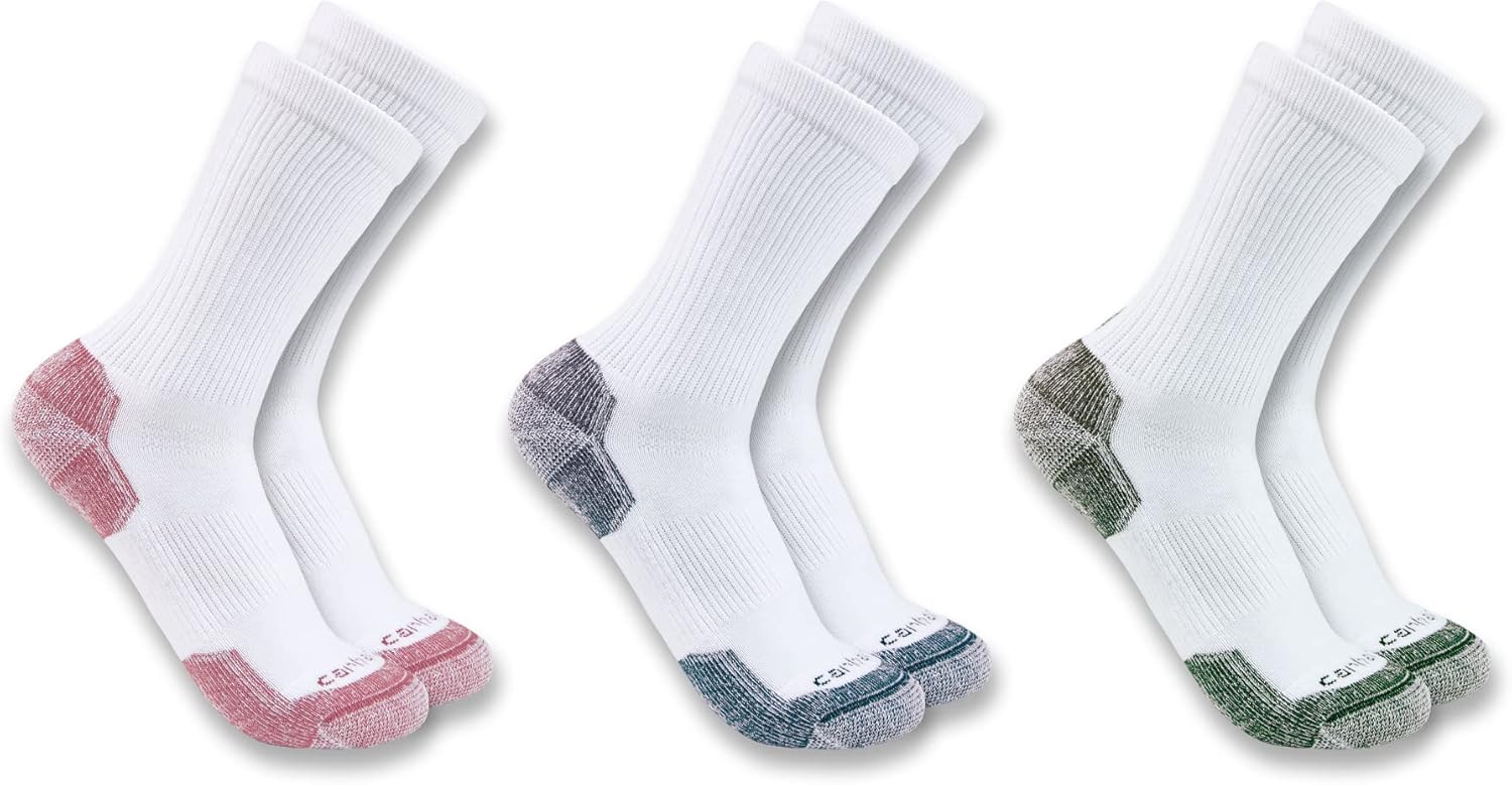 

Carhartt женские носки Force Midweight Logo Crew, 3 пары, White