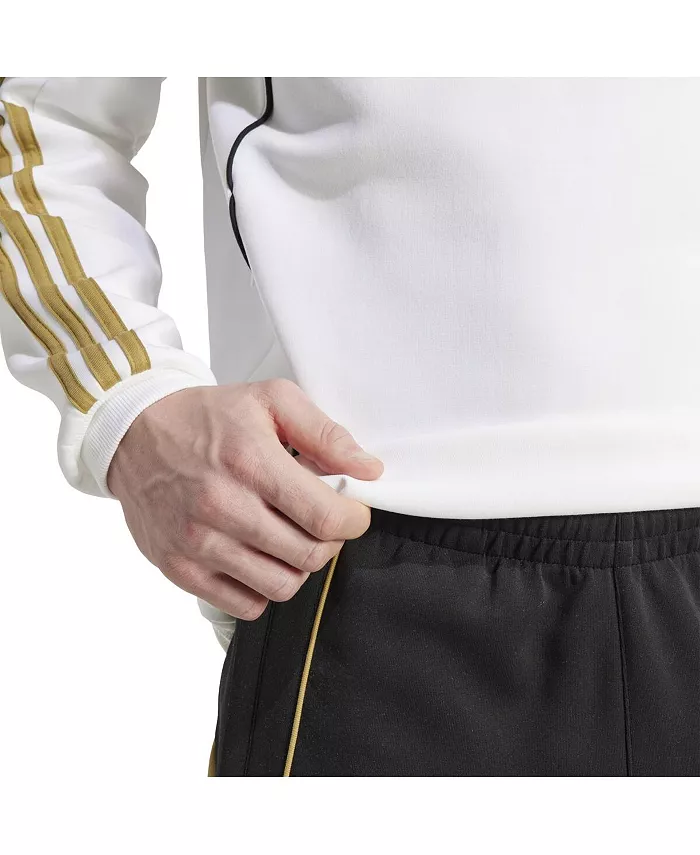 Мужская белая толстовка с капюшоном LAFC 2025 Travel adidas — фото 4