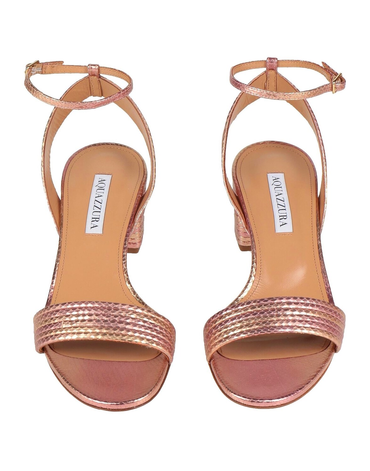 Сандалии Aquazzura, розовое золото — фото 4