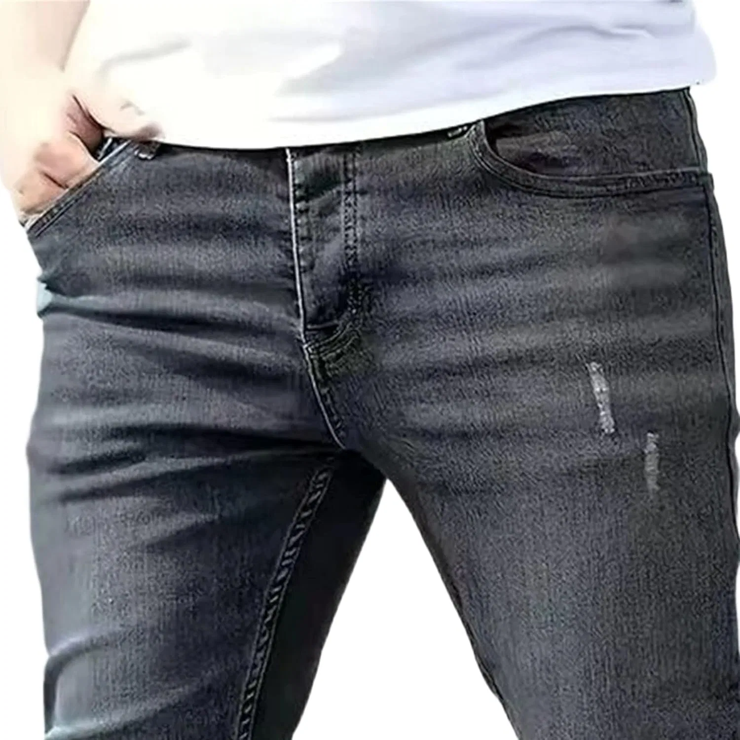 Джинсы Slim-Fit Stretch, Черный — фото 4