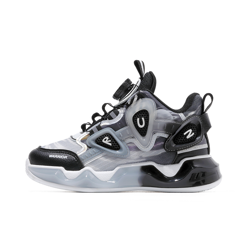 

Антискользящие износостойкие детские повседневные туфли Kids' WARRIOR, черный/серый/белый