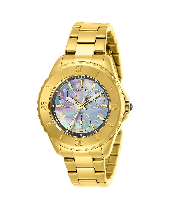 

Женские часы Angel Quartz 3 Hand Gunmetal, модель 29109 Invicta, золотой