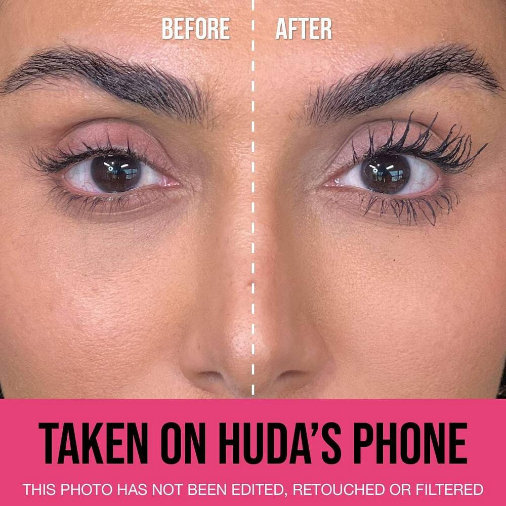 HUDA BEAUTY 1 Пальто ВАУ! Тушь для увеличения объема и лифтинга, черный — фото 2