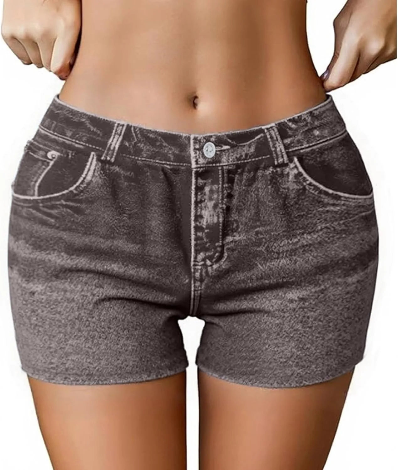 Женские джинсовые шорты Low Waist с застежкой на пуговицах, подчеркивающие ягодицы, облегающие мини